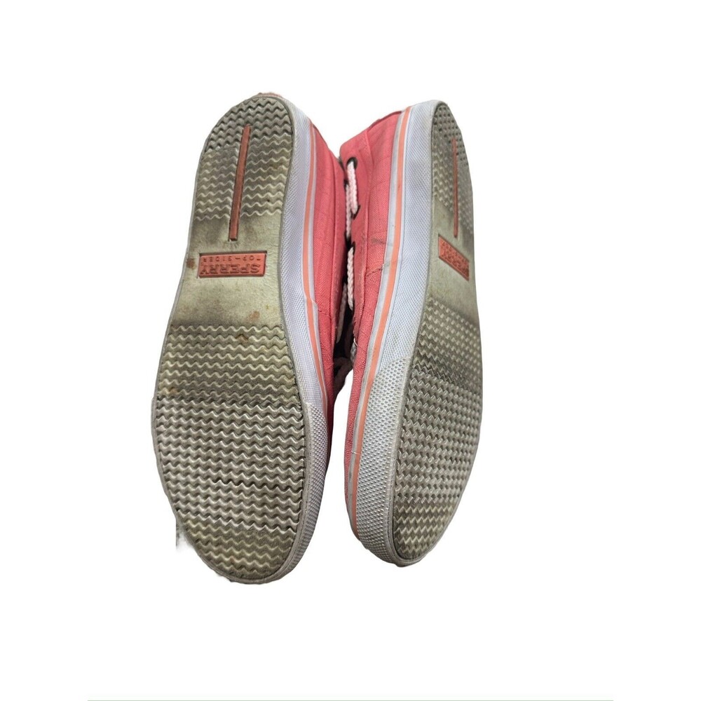 Sperry Womens Size 4 Coral Nautical Preppy Boat Low Top Loafer Sneaker - Picture 2 of 6